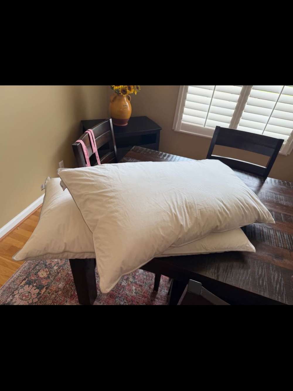 FluffCo King Size Down & Feather Bed Pillows